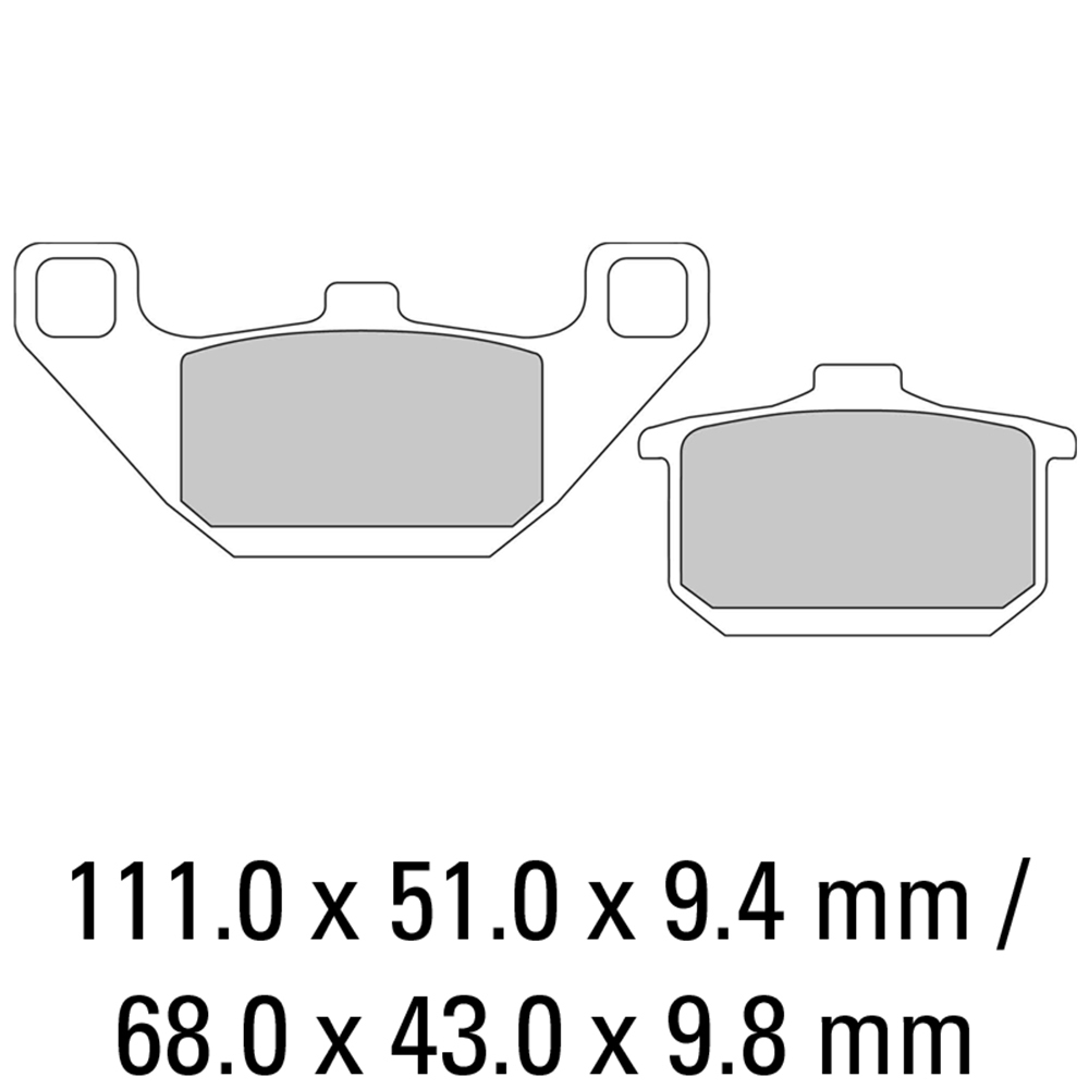 FERODO BRAKE PADS - FDB339EF (PK = 2 Pads) [BQ10]