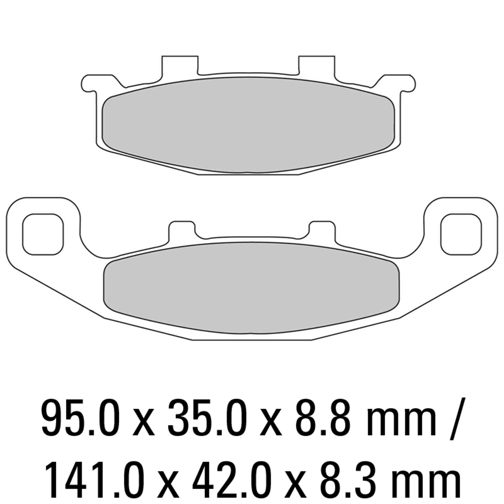 FERODO BRAKE PADS - FDB481EF (PK = 2 Pads) [BQ10]