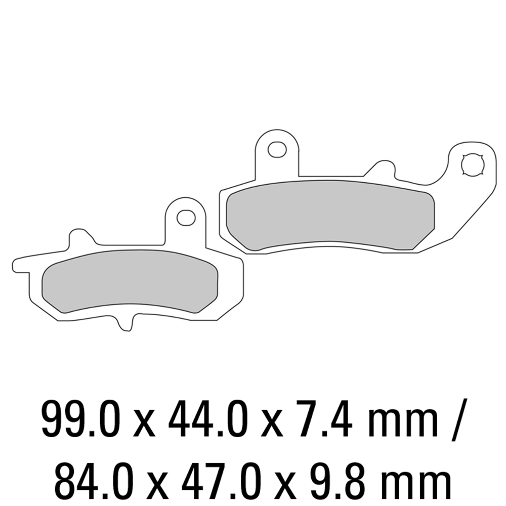 FERODO BRAKE PADS - FDB607P (PK = 2 Pads) [BQ25]