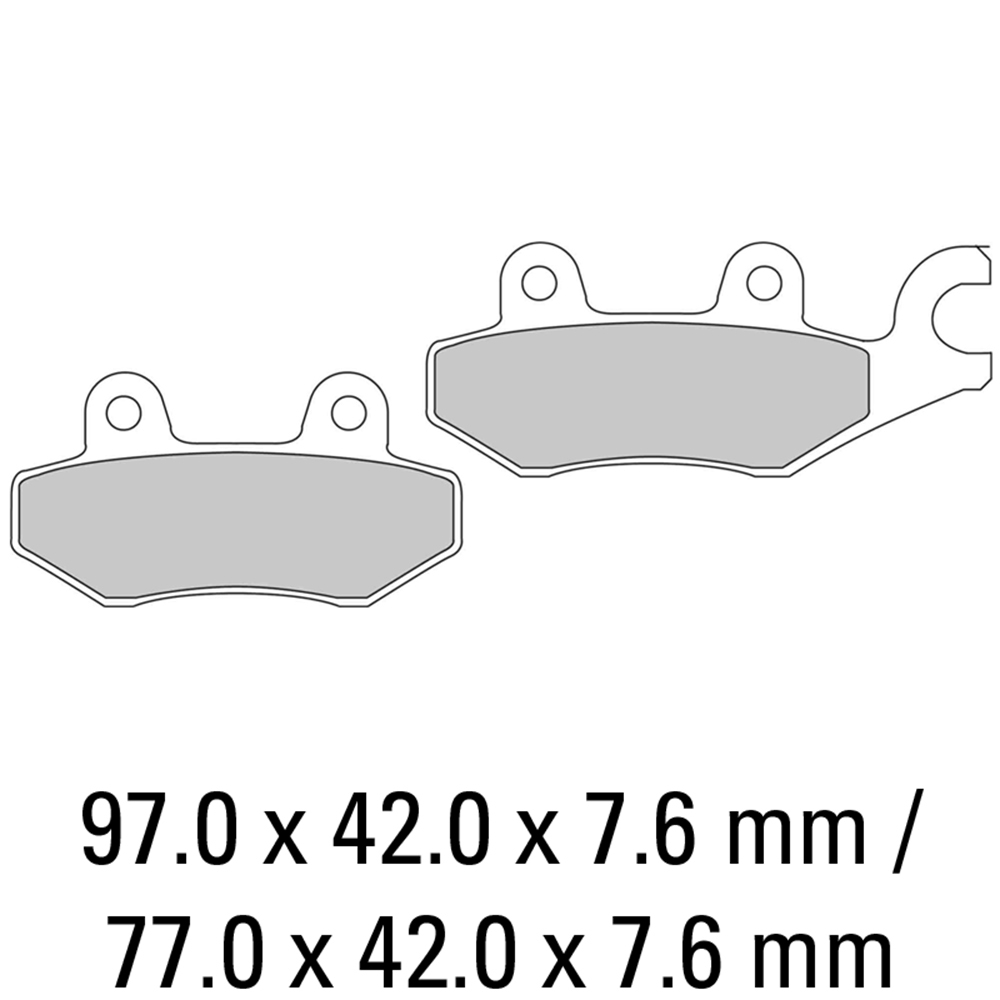 FERODO BRAKE PADS - FDB631EF (PK = 2 Pads) [BQ10]