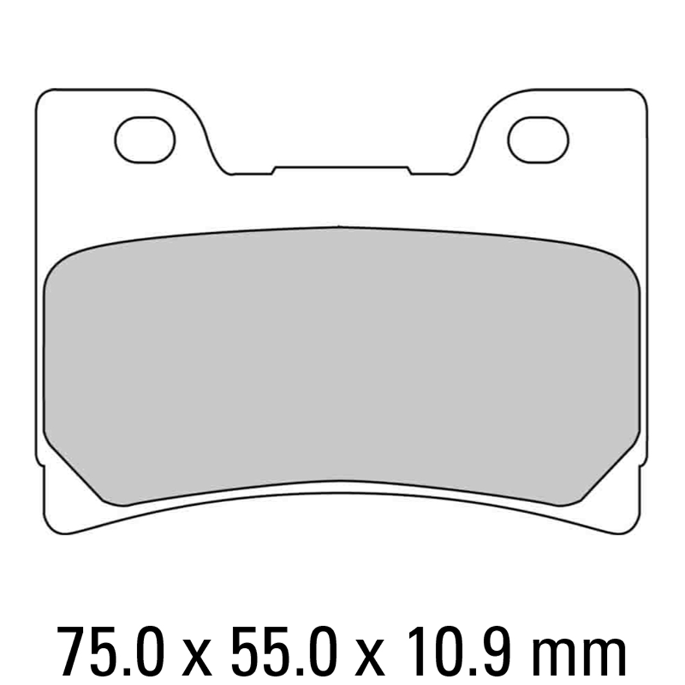 FERODO BRAKE PADS - FDB666ST [5MM HOLES] (PK = 2 Pads) [BQ20]