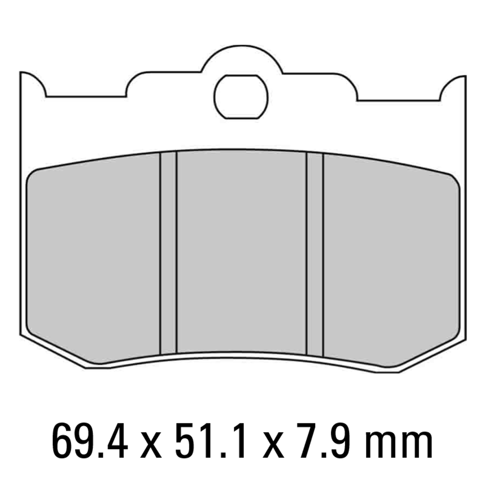 FERODO BRAKE PADS - FDB2040ST (PK = 2 Pads) [BQ25]