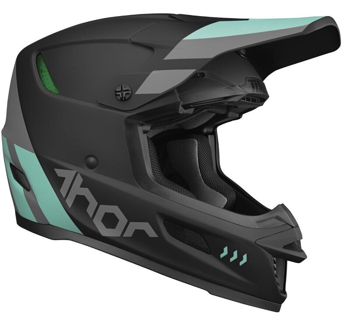 Thor 2024 Reflex Cube Black/Mint Helmet - LG