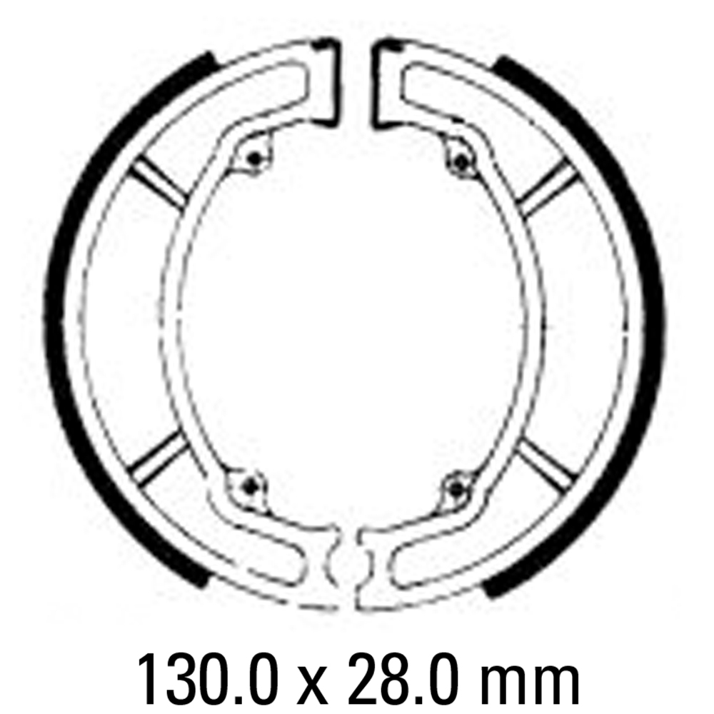 FERODO BRAKE SHOE SET - FSB733A [ECO FRICTION] [BQ10]