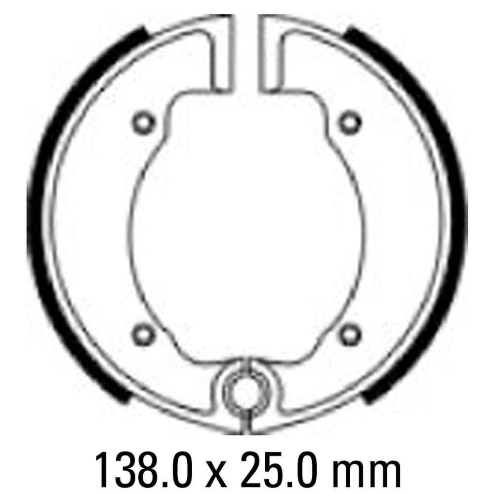 FERODO BRAKE SHOE SET - FSB916 [BSA & TRI F&R - 138 X 25MM]