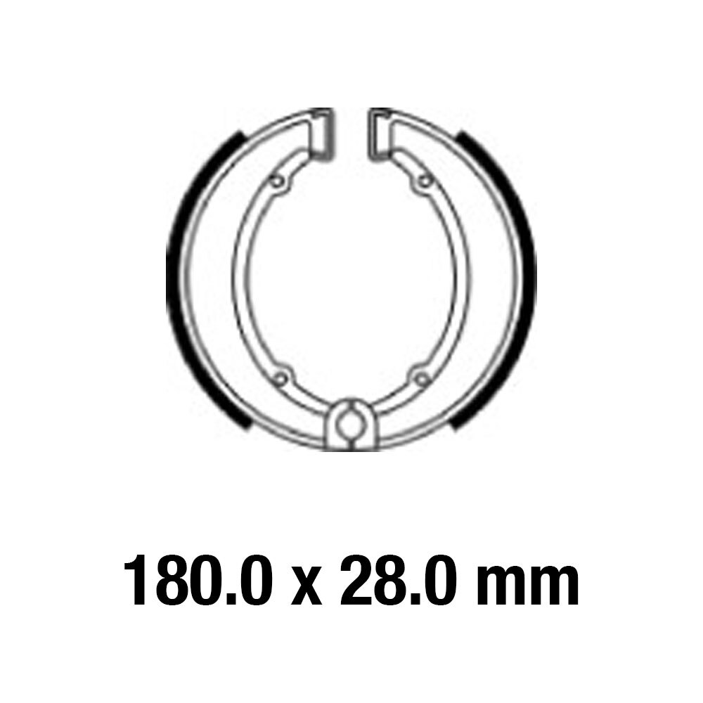 FERODO BRAKE SHOE SET - FSB924 [BSA R - 180 X 28MM]