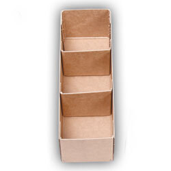 PARTS BOX H/DUTY CARDBOARD 12x4x4 3 COMPARTMENTS