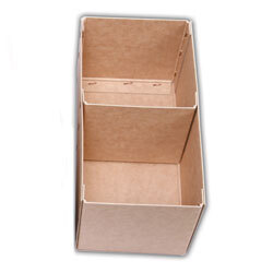 PARTS BOX H/DUTY CARDBOARD XL 12x6x6 2 COMPARTMENTS