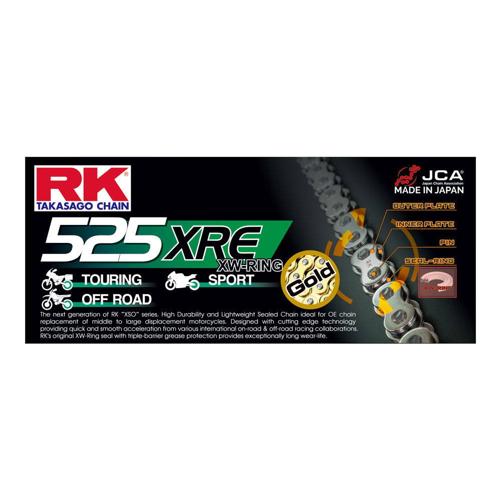 RK CHAIN GB525XRE-120L GOLD