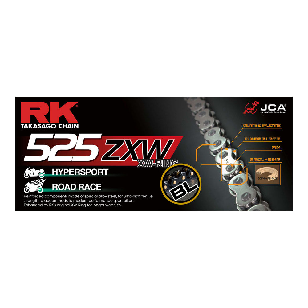RK CHAIN BL525ZXW-130L BLACK