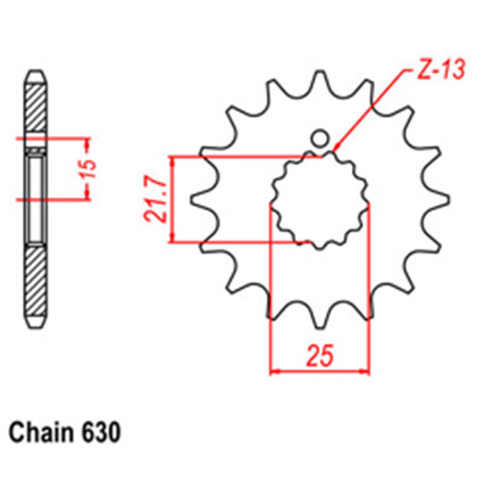 FRONT SPROCKET - STEEL 13T 630P