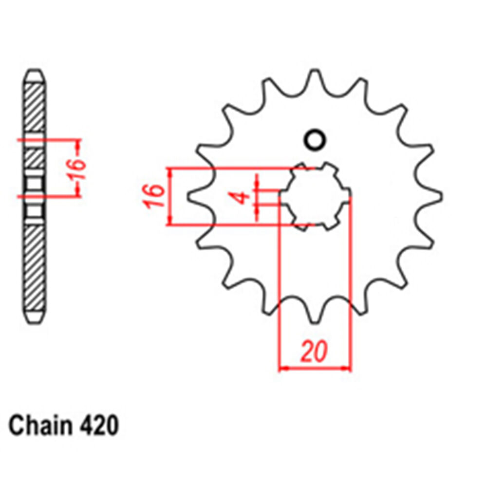 FRONT SPROCKET - STEEL 12T 420P