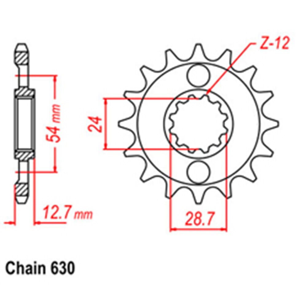 FRONT SPROCKET - STEEL 15T 630P