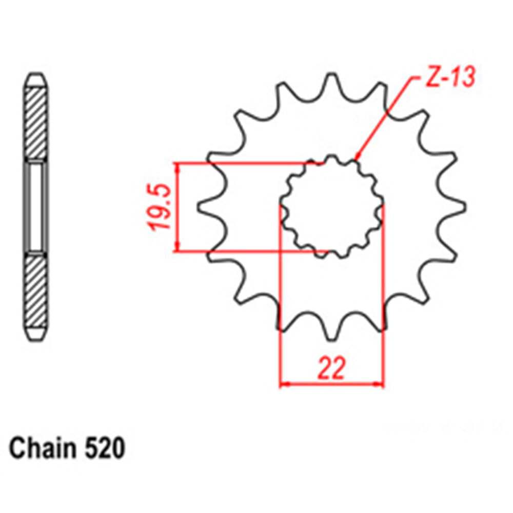 FRONT SPROCKET - STEEL 11T 520P