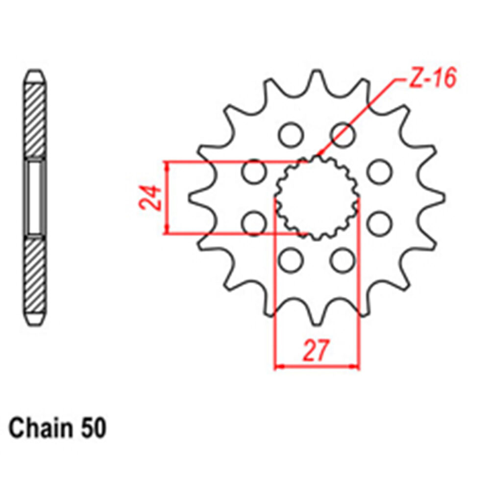 FRONT SPROCKET - STEEL 17T 530P