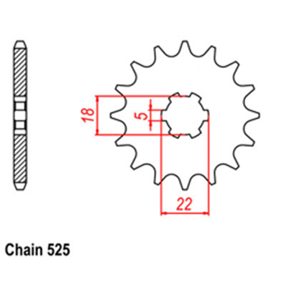 FRONT SPROCKET - STEEL 15T 525P