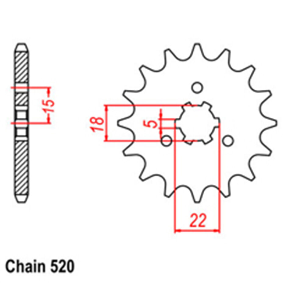 FRONT SPROCKET - STEEL 11T 520P