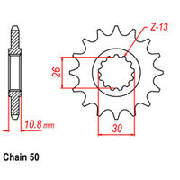 FRONT SPROCKET - STEEL 17T 530P