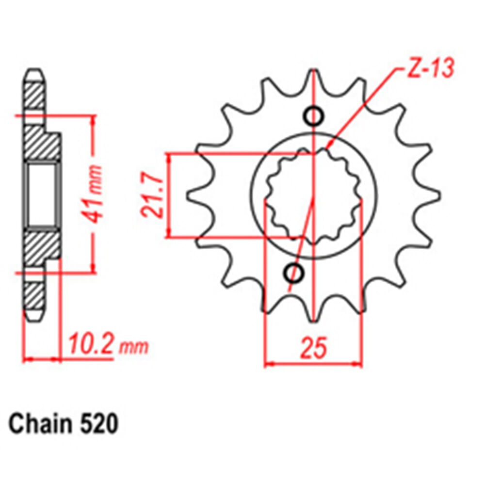 FRONT SPROCKET - STEEL 16T 520P