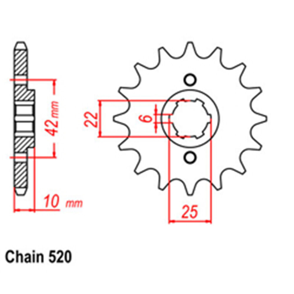 FRONT SPROCKET - STEEL 15T 520P