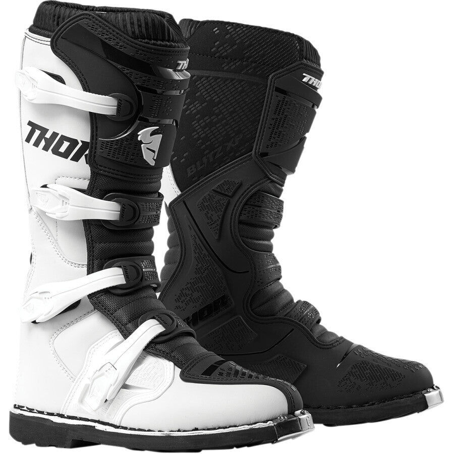 Thor 2023 Blitz XP White/Black Boots - 7