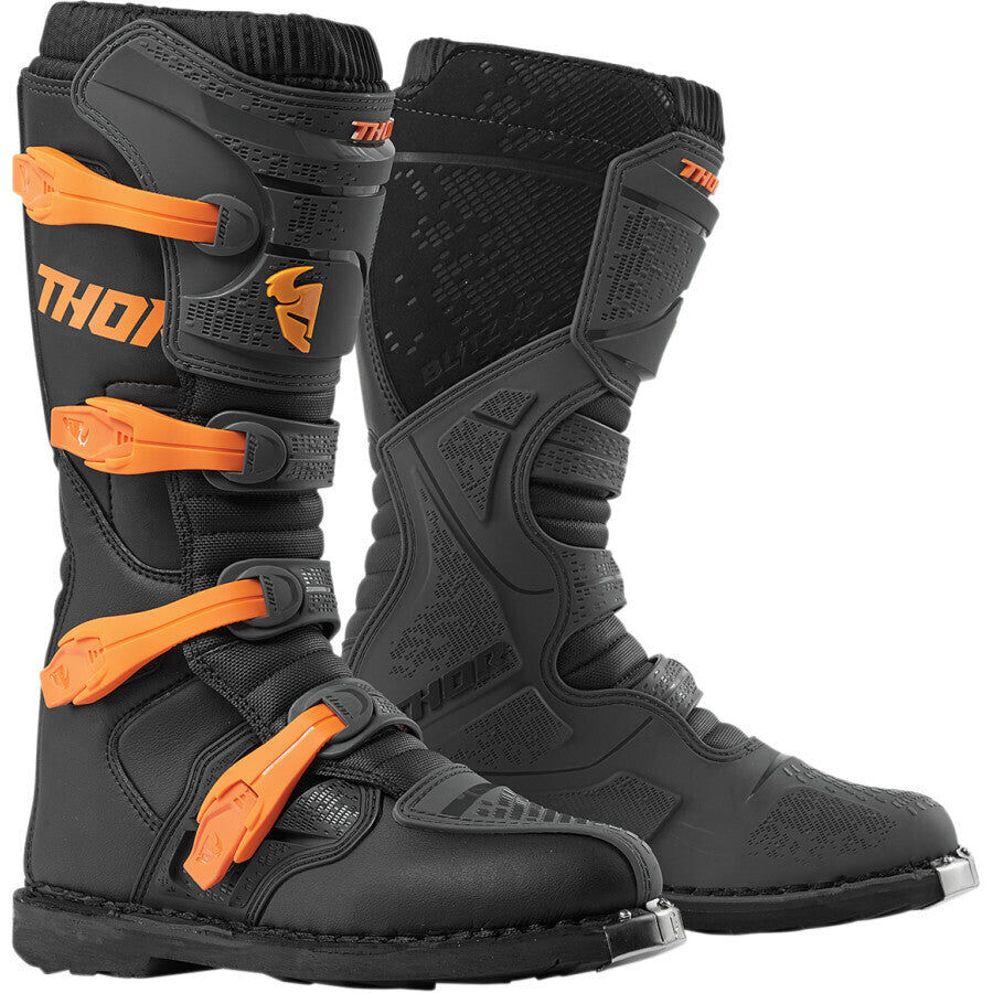 Thor 2023 Blitz XP Charcoal/Orange Boots - 11