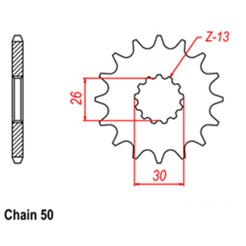 FRONT SPROCKET - STEEL 18T 530P