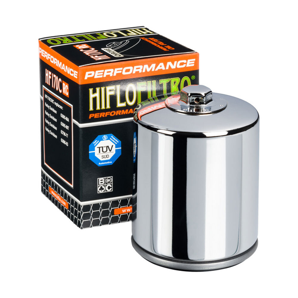 HIFLOFILTRO - OIL FILTER HF170CRC CHROME (With Nut)  CTN50