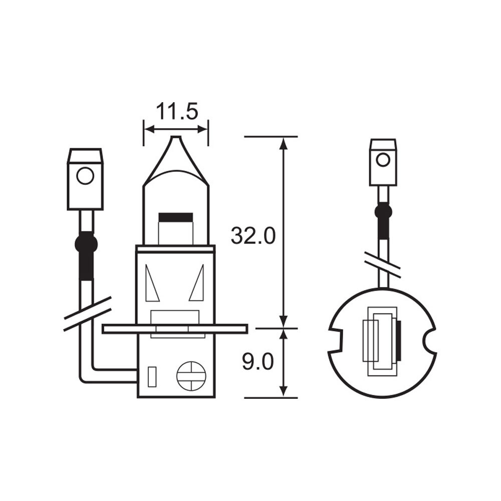 BULB - HALOGEN 12V 55W - H3 - PK22S