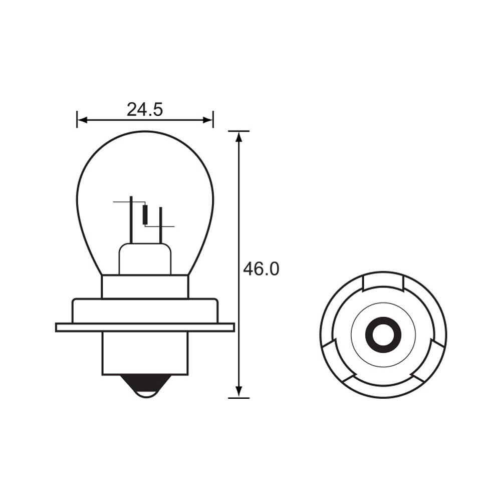 BULB - HEADLIGHT 12V 15W - P26S - A2848 (min 10 Buy)