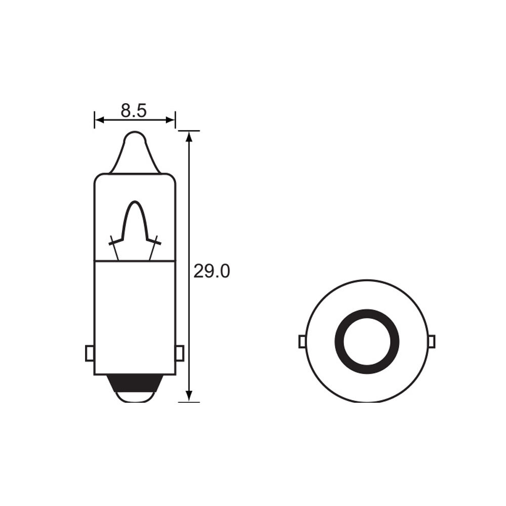 BULB - INDICATOR MINI CLEAR 12V 23W - BA15S (min 10 Buy)