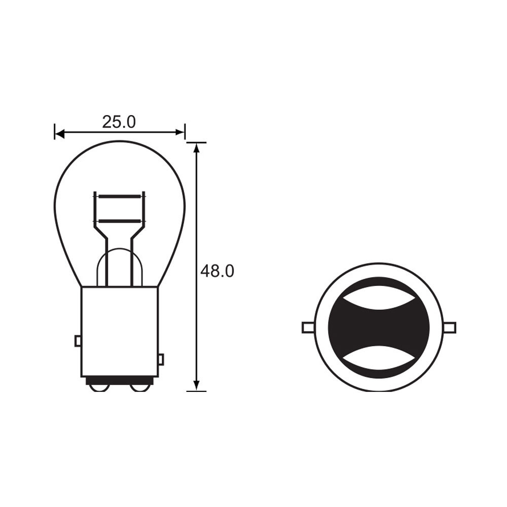 BULB - STOP TAIL 6V 21/3CP (17/5.3W) - BAY15D (min 10 buy)