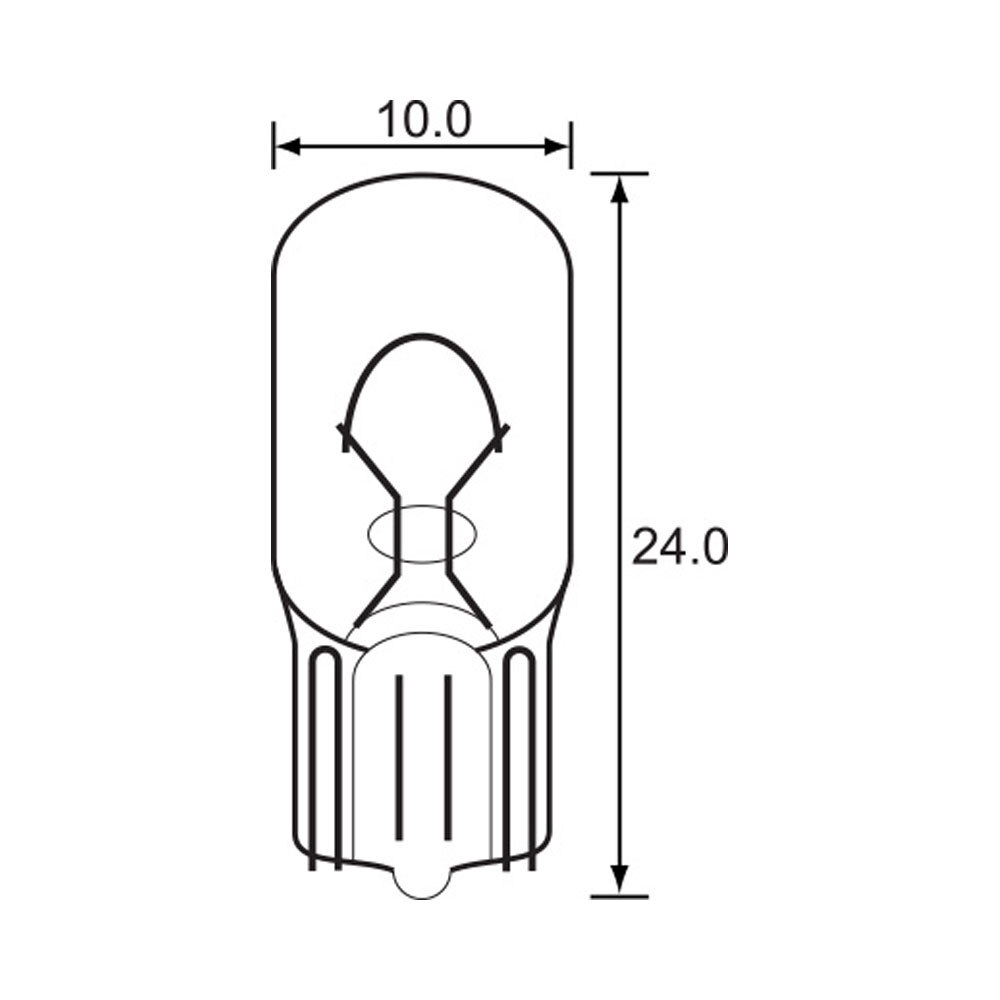 BULB - WEDGE TYPE 12V 1.5W - T10 - A0947 (min 10 buy)