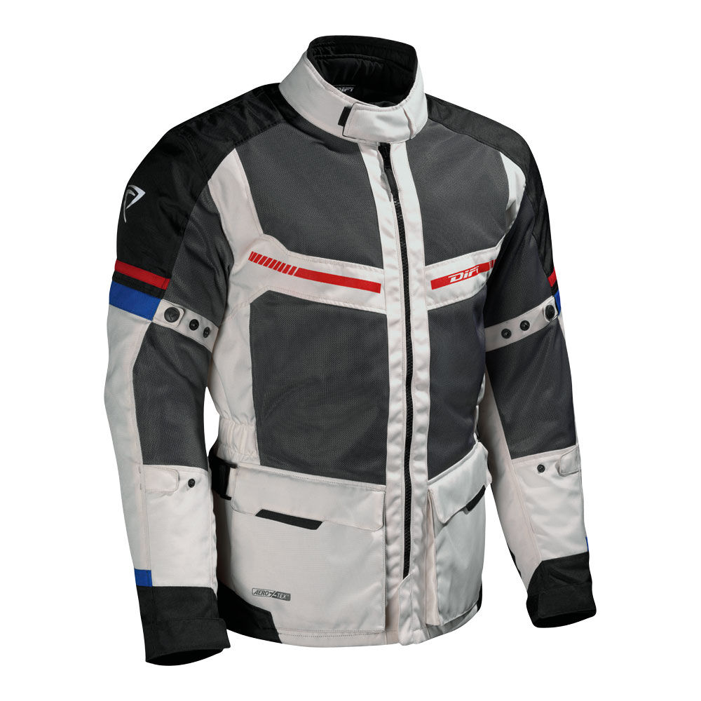 Difi Jacket Corsica Aerotex Blk/Gry/Red/Blu S 115257