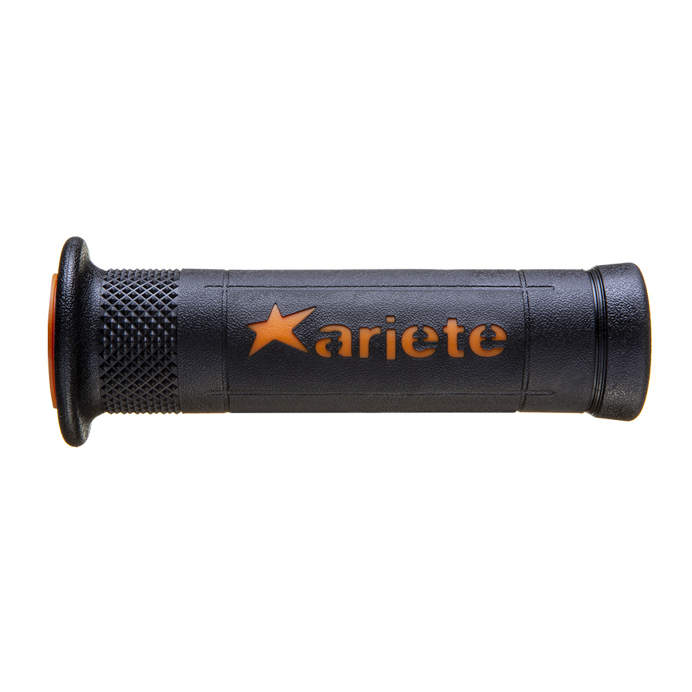 ARIETE HAND GRIPS - ARIRAM - ROAD - BLACK ORANGE 120mm Open End : 02642ARN
