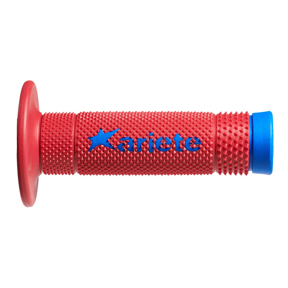 ARIETE HAND GRIPS - VULCAN - OFF ROAD - RED BLUE : 02643-AR