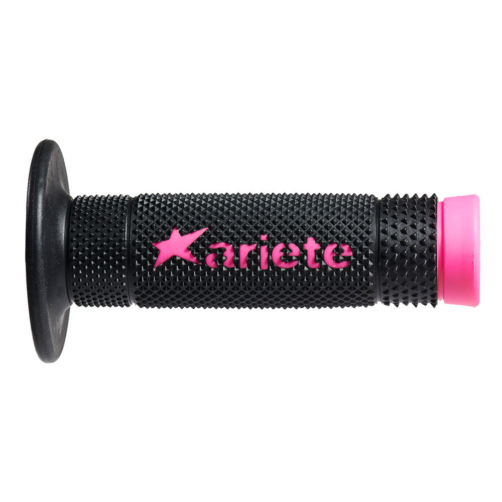 ARIETE HAND GRIPS - VULCAN - OFF ROAD - BLACK PINK : 02643-PFN