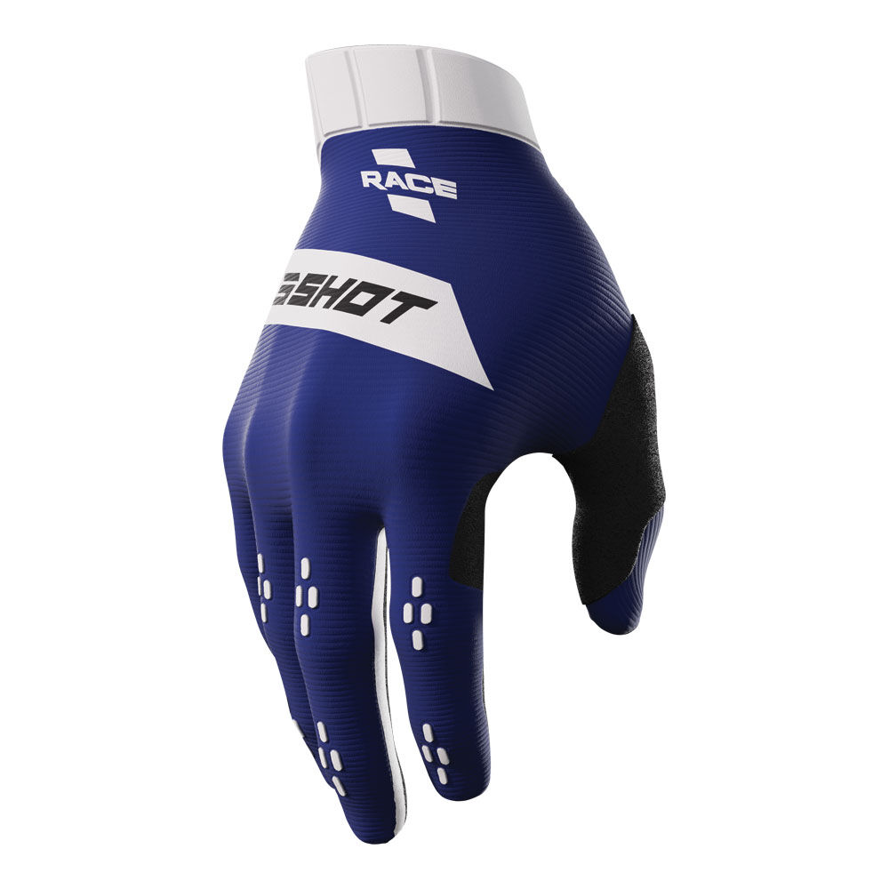 SHOT RACE GLOVES BLUE/WHITE 08/S