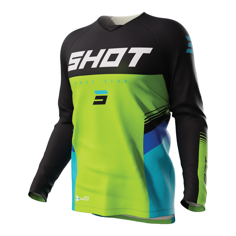 SHOT KIDS RAW JERSEY TRACER GREEN 8/9