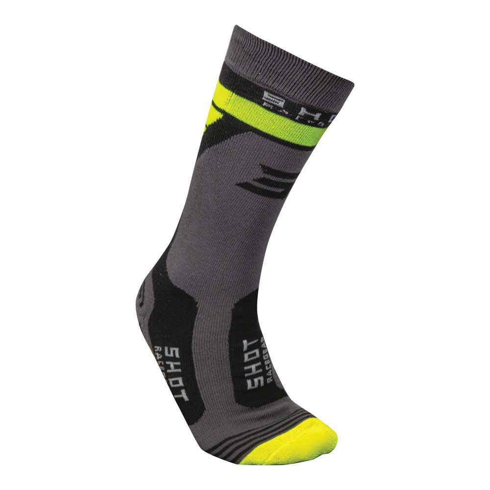 SHOT KIDS RACE 2.0 SOCKS NEON YELLOW 31-34