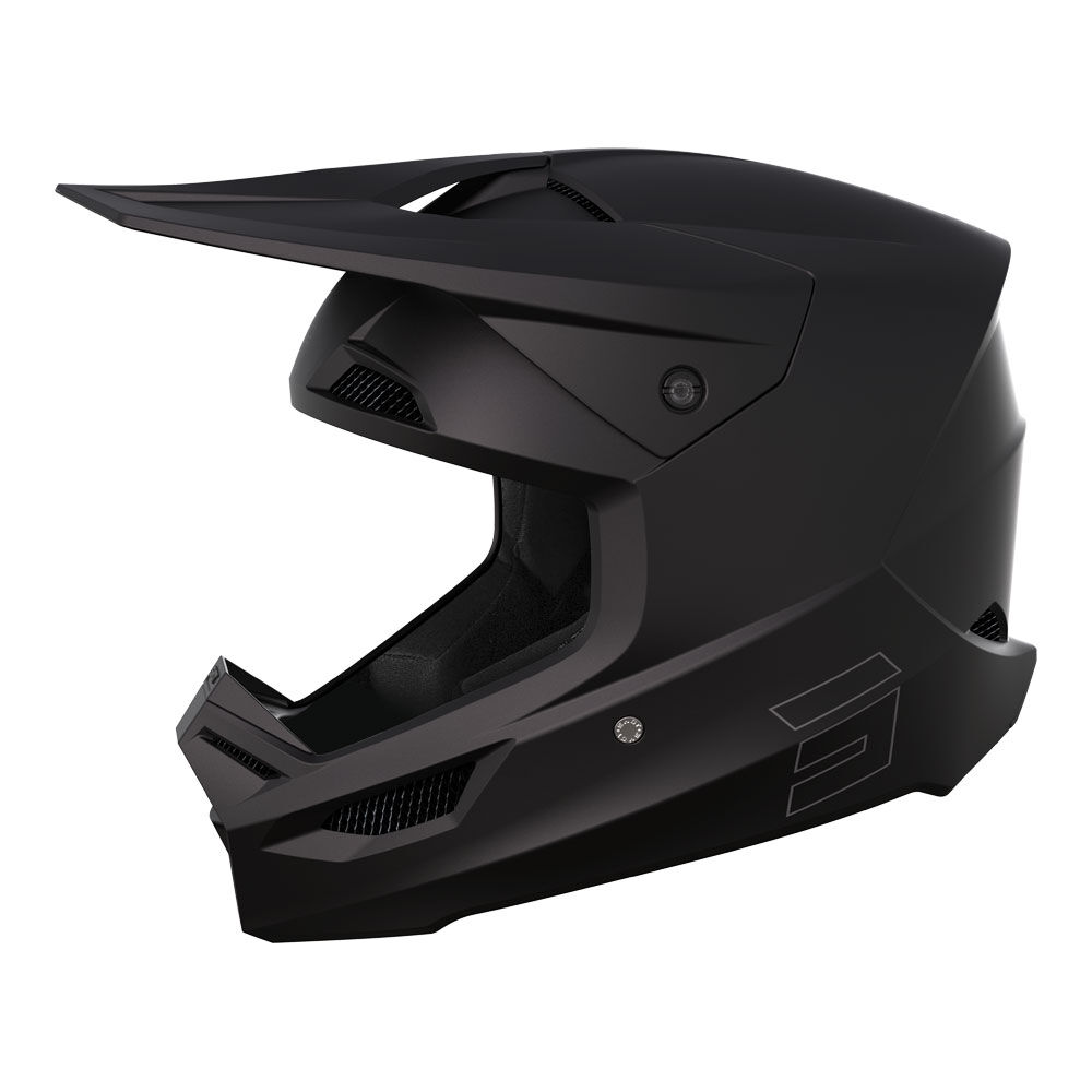 SHOT RACE HELMET SOLID BLACK MATT MIPS S