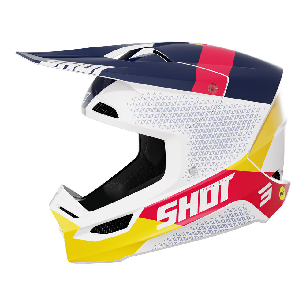 SHOT RACE HELMET RIDGE RED/BLUE GLOSSY XS 