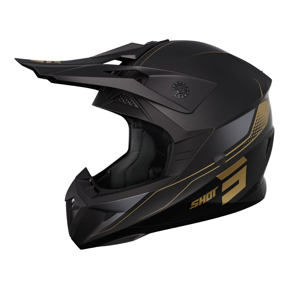 SHOT PULSE HELMET EDGE MATT BLK/GOLD XS 