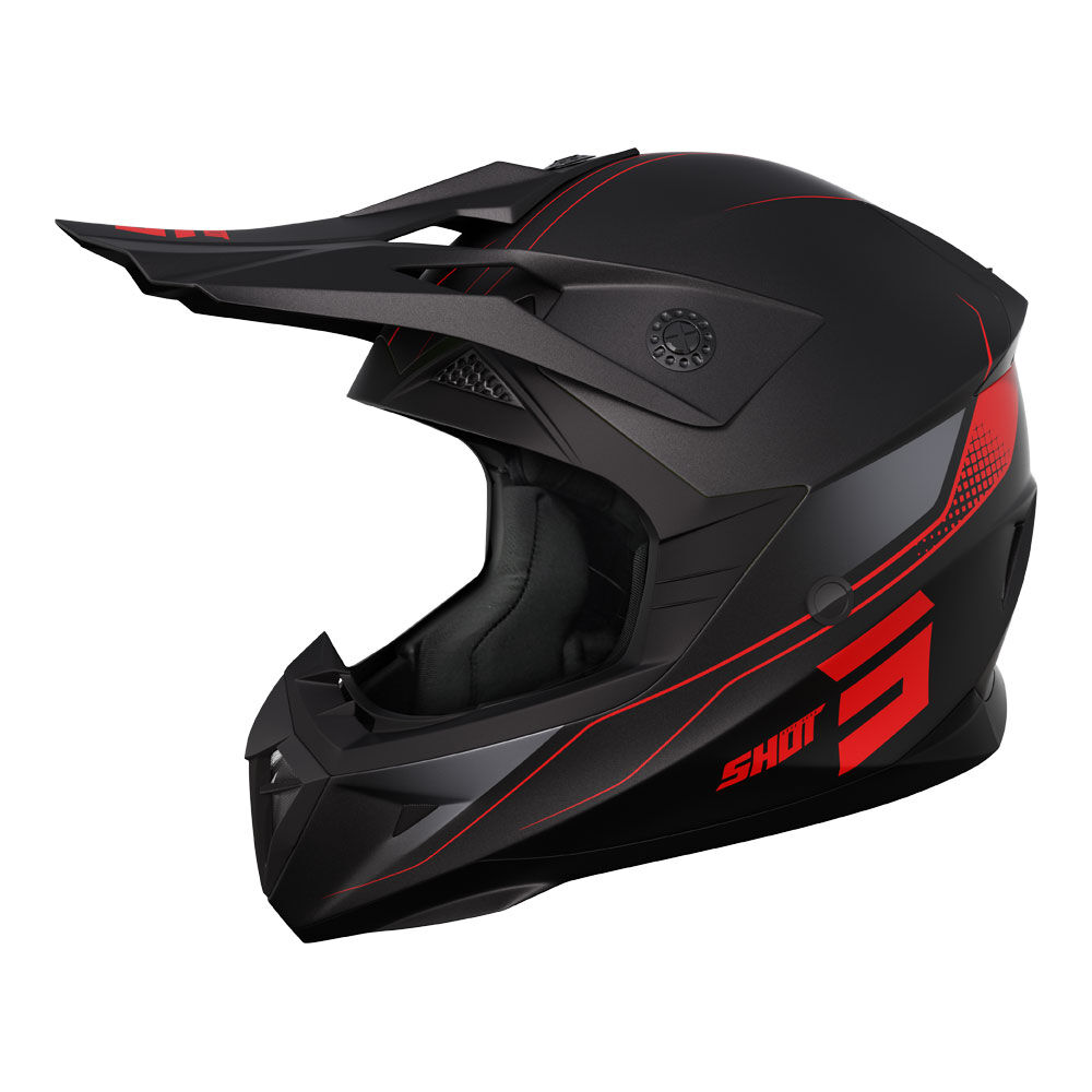 SHOT PULSE HELMET EDGE MATT BLK/RED L