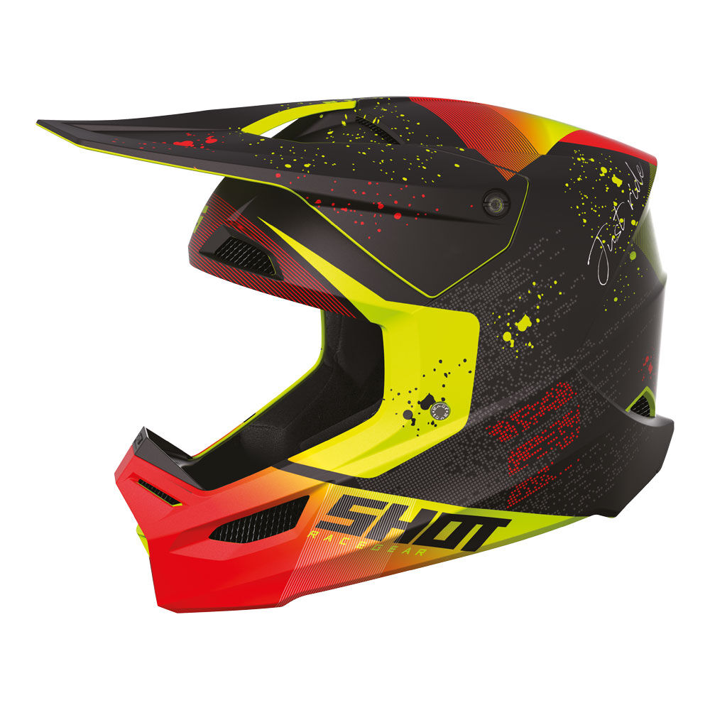 SHOT FURIOUS KIDS HELMET MATRIX RED GLOSSY S