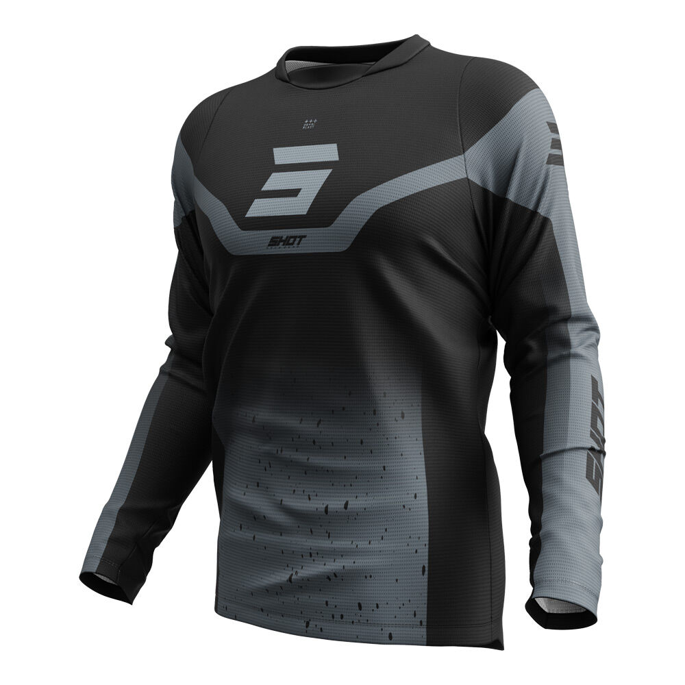 SHOT DEVO BLAST JERSEY BLACK/GREY S