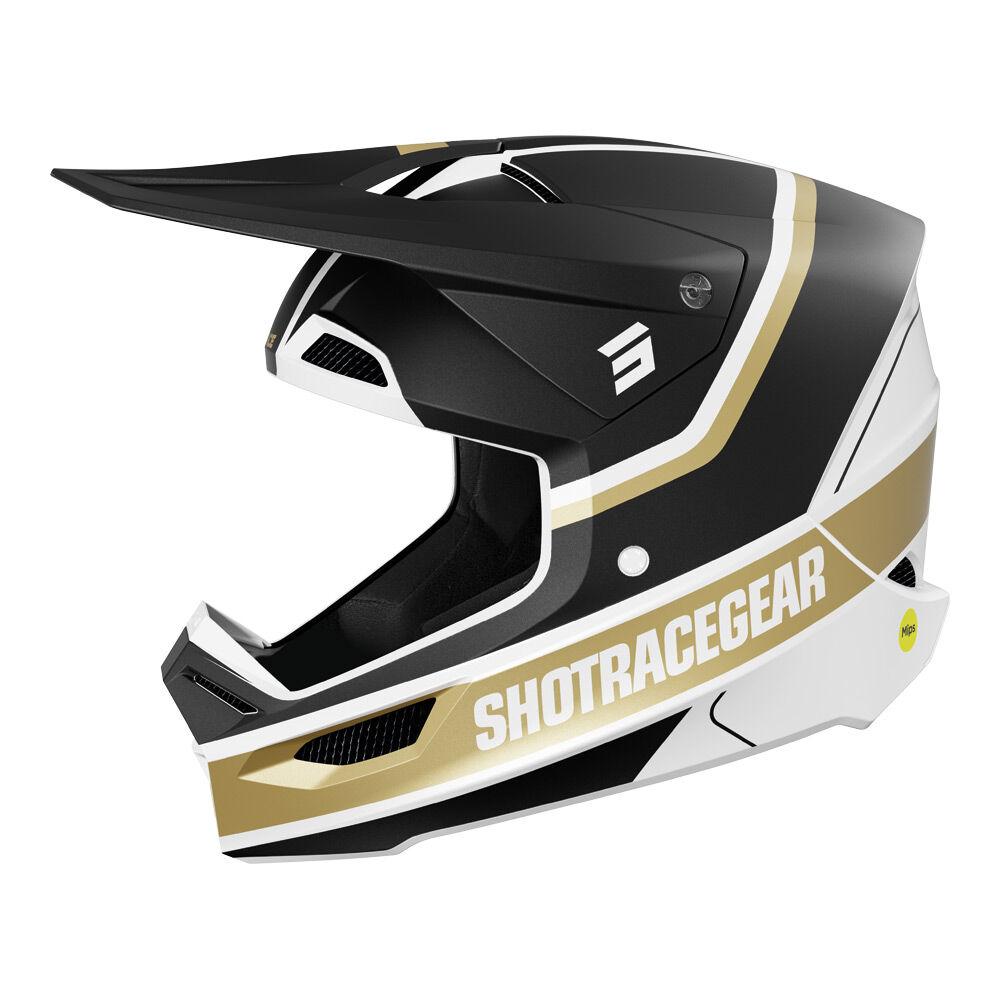 SHOT RACE MYTHIC HELMET BLACK/GOLD MATT S