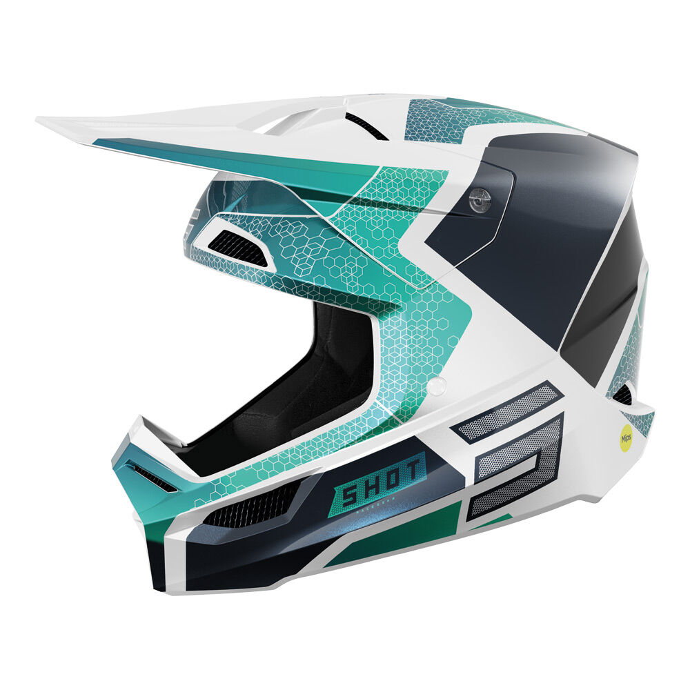 SHOT RACE PHASER HELMET BLUE/TURQUOISE PEARLY XS