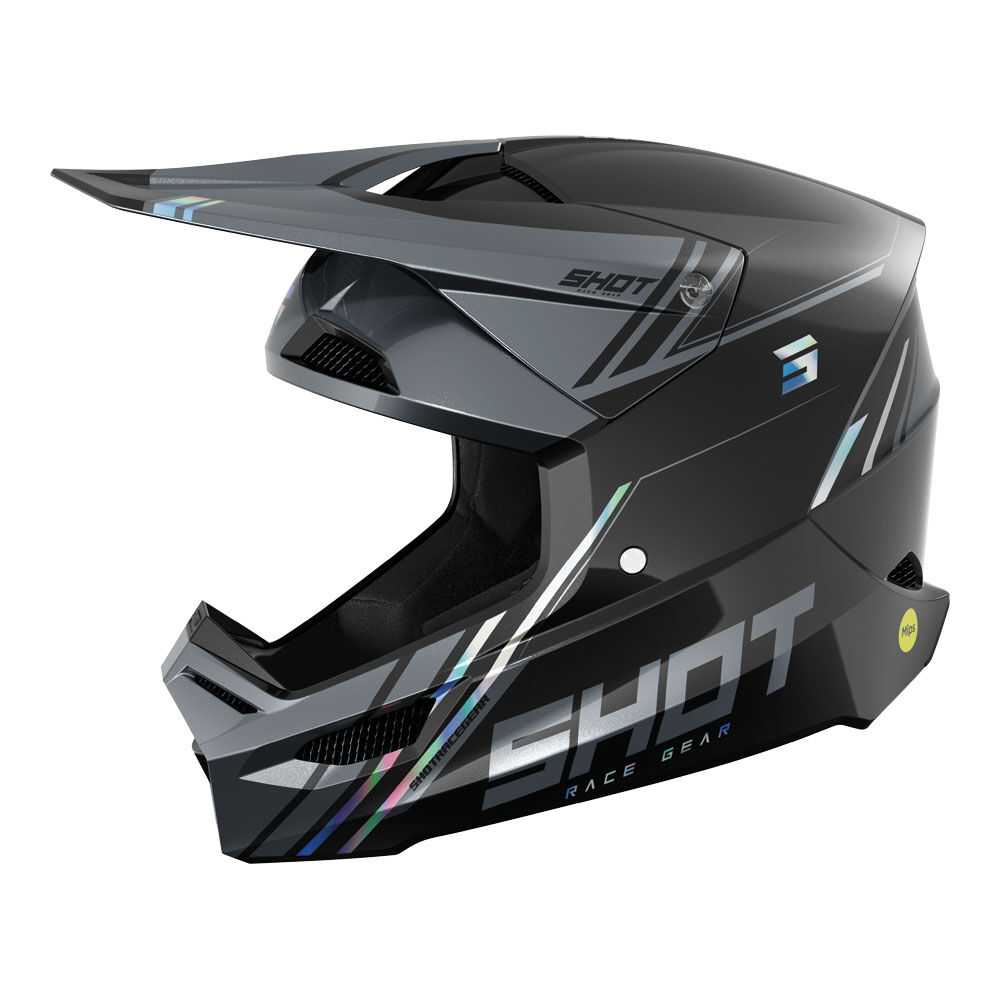 SHOT RACE SPRINT HELMET BLACK HOLOGRAPHIC PEARLY S