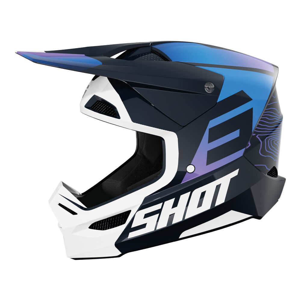 SHOT FURIOUS APEX KID HELMET BLUE GLOSSY S